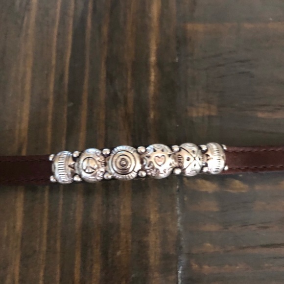 NEW! Brighten Leather Bracelet with Silver Embellishments. “Harmony” Brown. - Picture 8 of 9